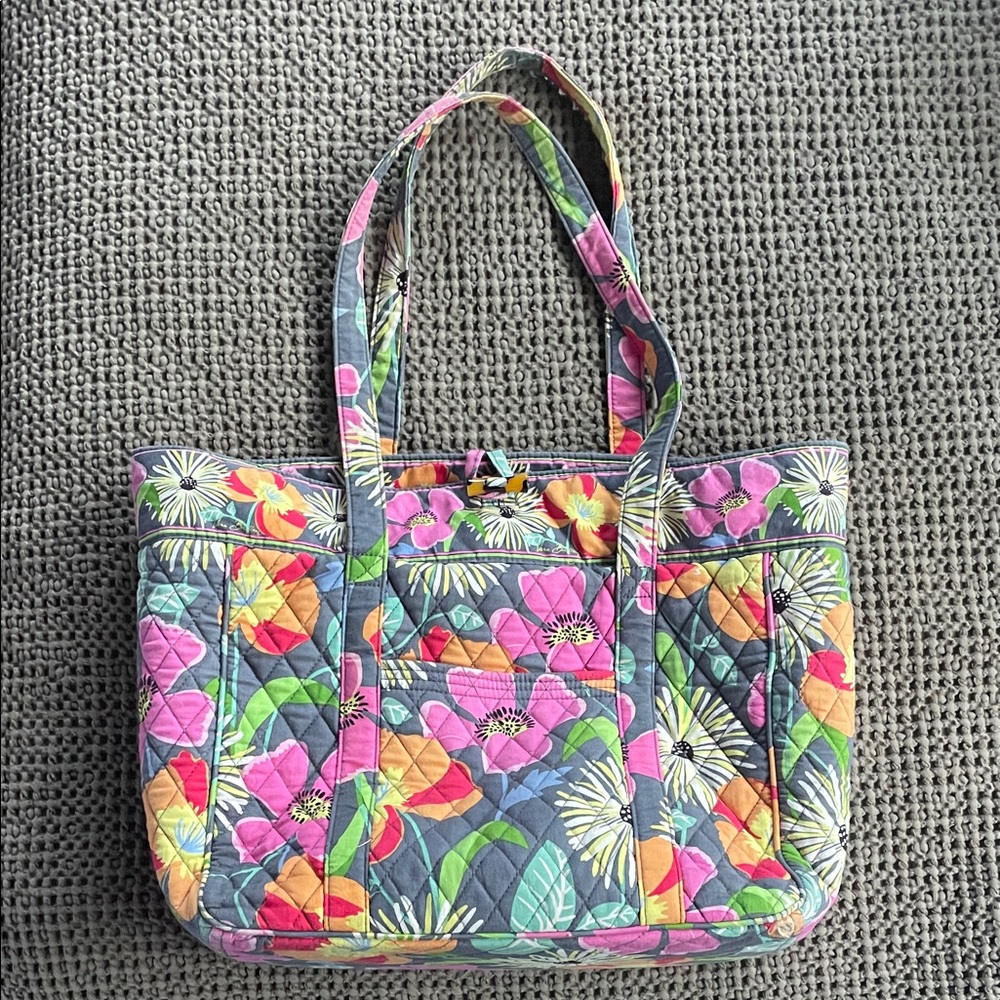 Floral Quilted Tote Bag